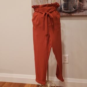 NWOT High Waisted Paperbag Pants